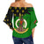 Vanuatu Flag Pattern Style Off Shoulder Wrap Waist Top LT10 - Polynesian Pride