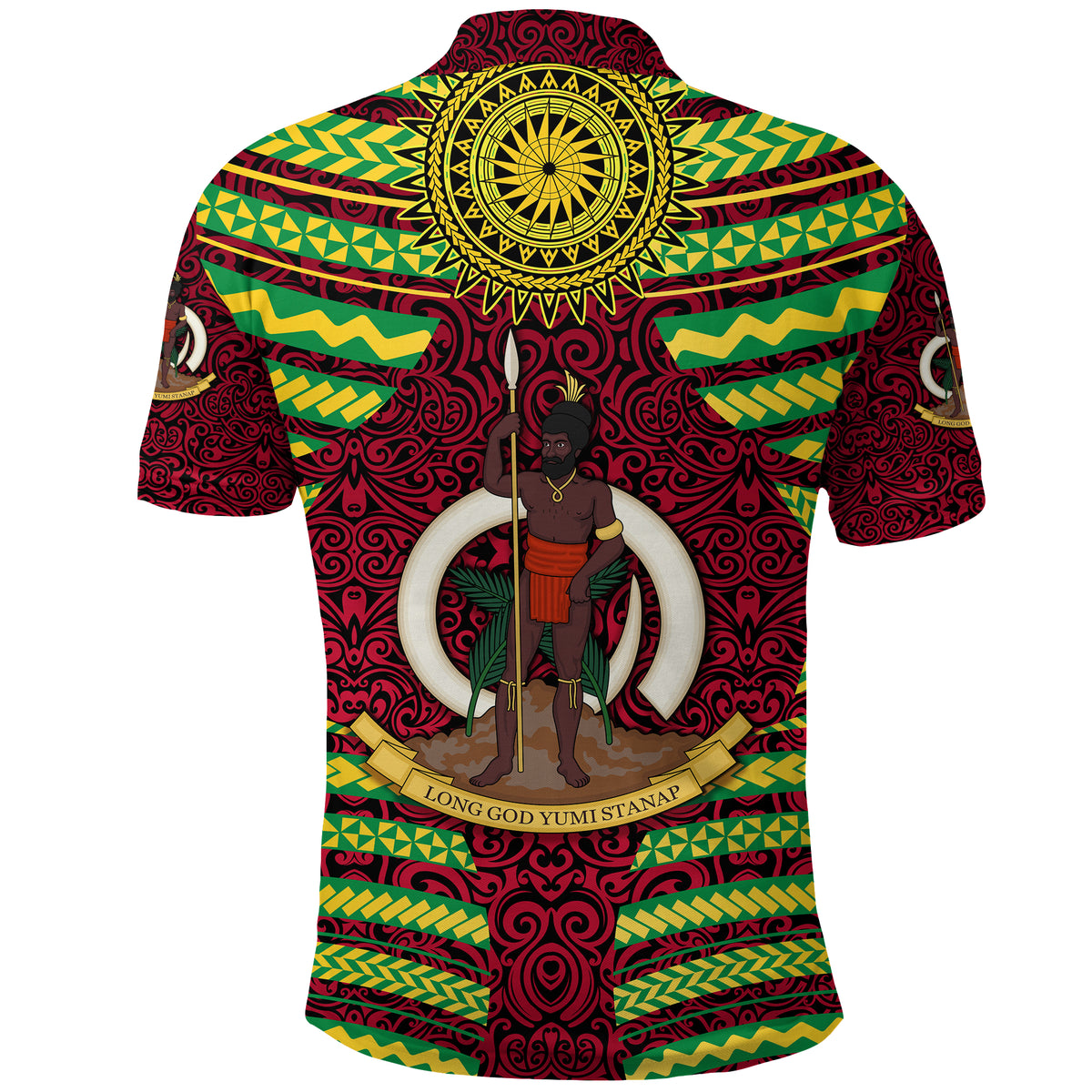 Vanuatu Special Independence Anniversary Polo Shirt Creative Style Red LT8 - Polynesian Pride