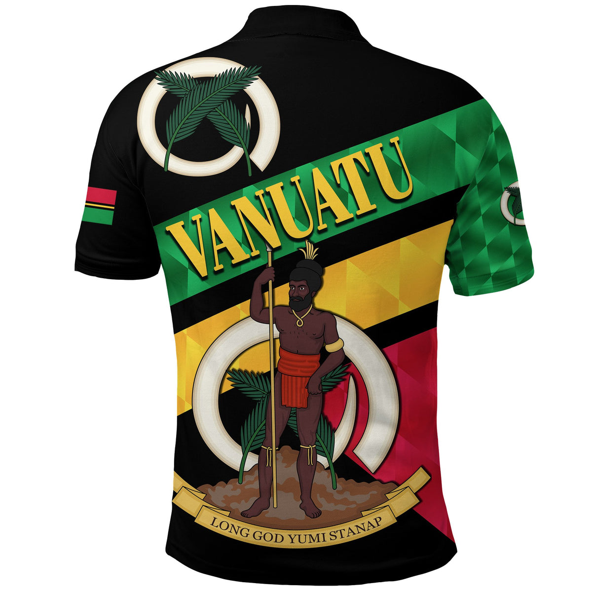 Vanuatu Rugby Polo Shirt Sporty Style - Polynesian Pride