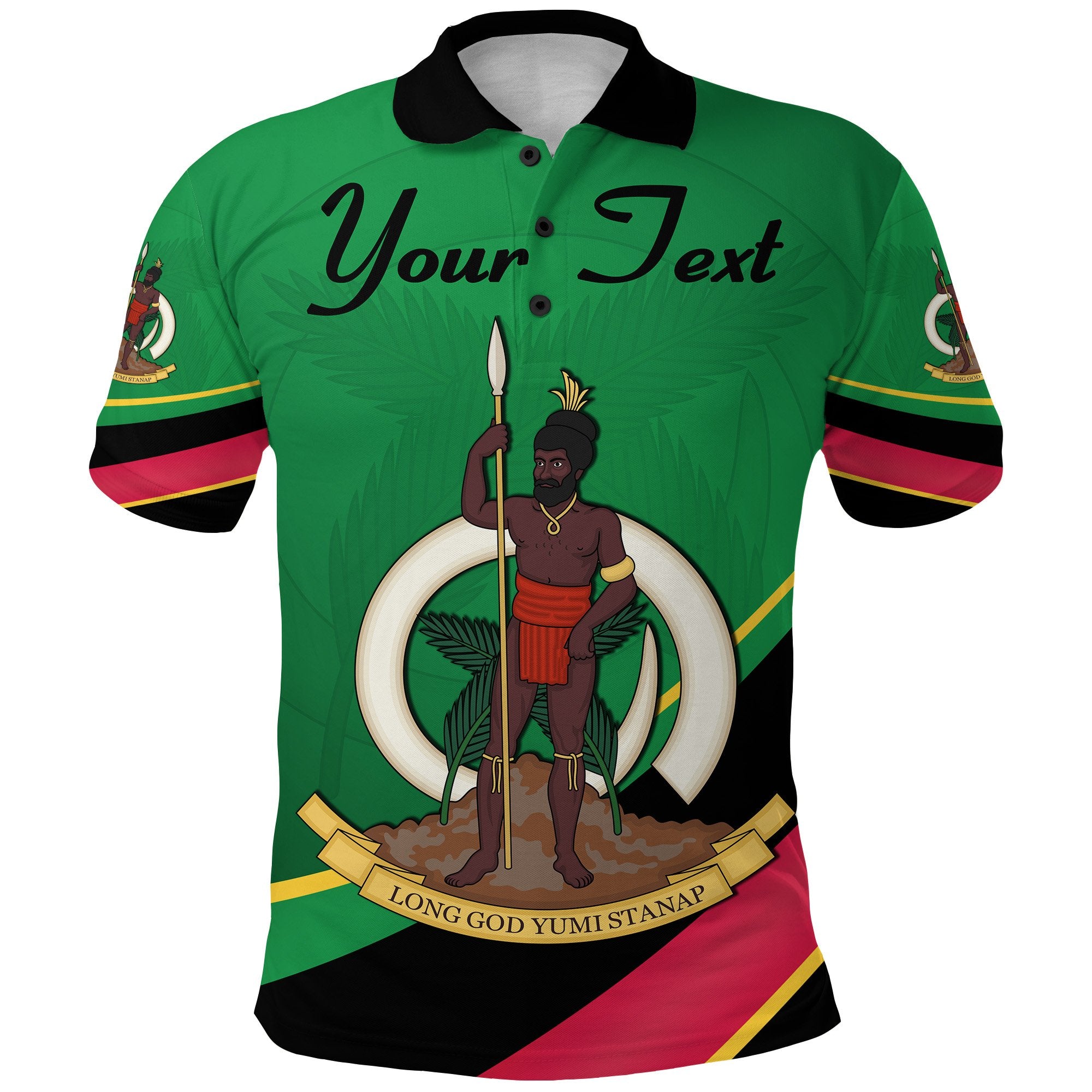 Custom Vanuatu Rugby Polo Shirt Simple Style Unisex Green - Polynesian Pride