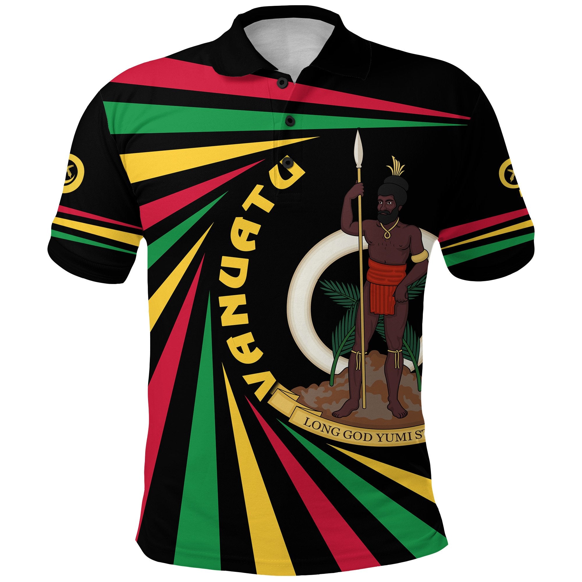 Vanuatu Rugby Polo Shirt Creative Style Unisex Black - Polynesian Pride