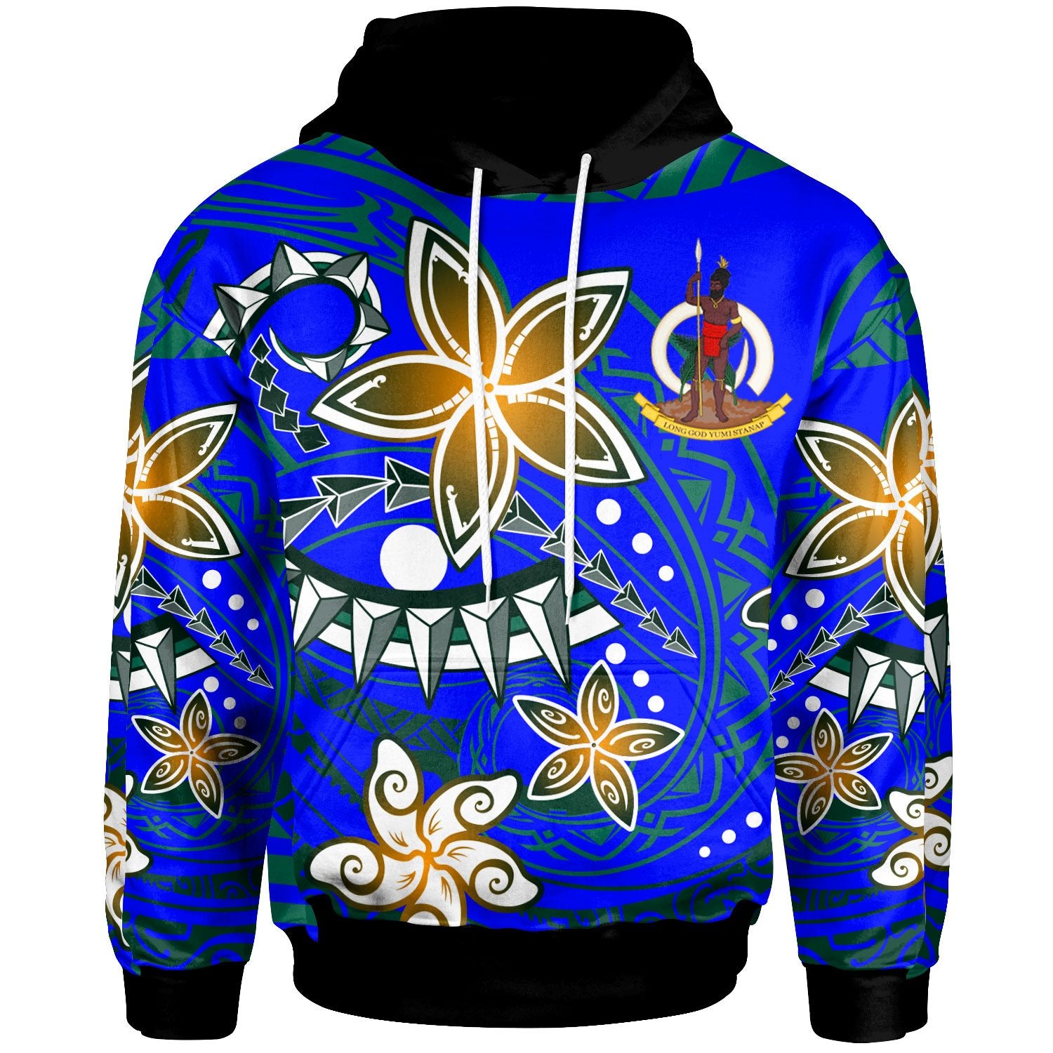 Vanuatu Hoodie Spring Style Unisex Blue - Polynesian Pride