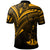 Vanuatu Polo Shirt Gold Color Cross Style - Polynesian Pride