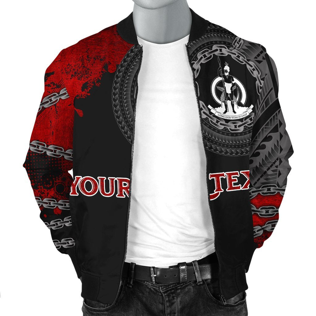 Vanuatu Polynesian Personalised Men's Bomber Jacket - Polynesian Chain Style - Polynesian Pride