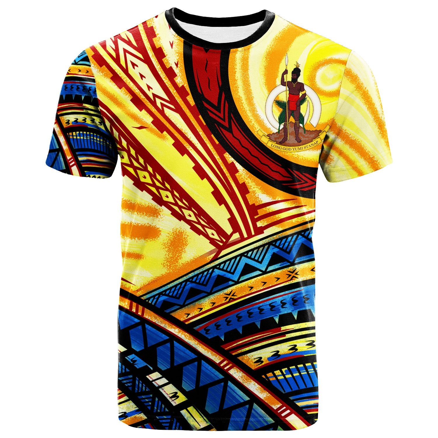 Vanuatu T Shirt The Twilight of Vanuatu Paint Style Unisex Yellow - Polynesian Pride