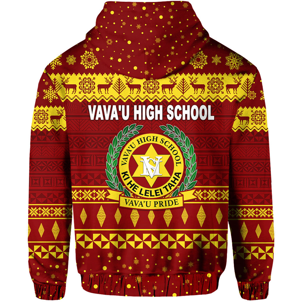 Vavau High School Christmas Zip Hoodie Simple Style Maroon LT8 - Polynesian Pride
