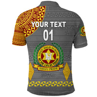 Custom Tonga Vavau High School Polo Shirt Simple Style Grey LT8 - Polynesian Pride