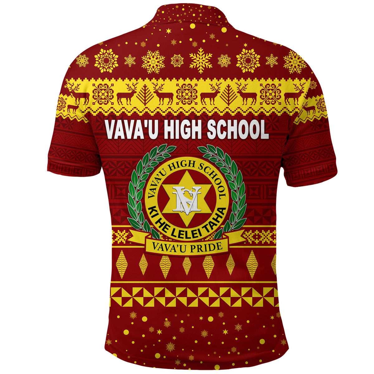 Vavau High School Christmas Polo Shirt Simple Style Maroon LT8 - Polynesian Pride