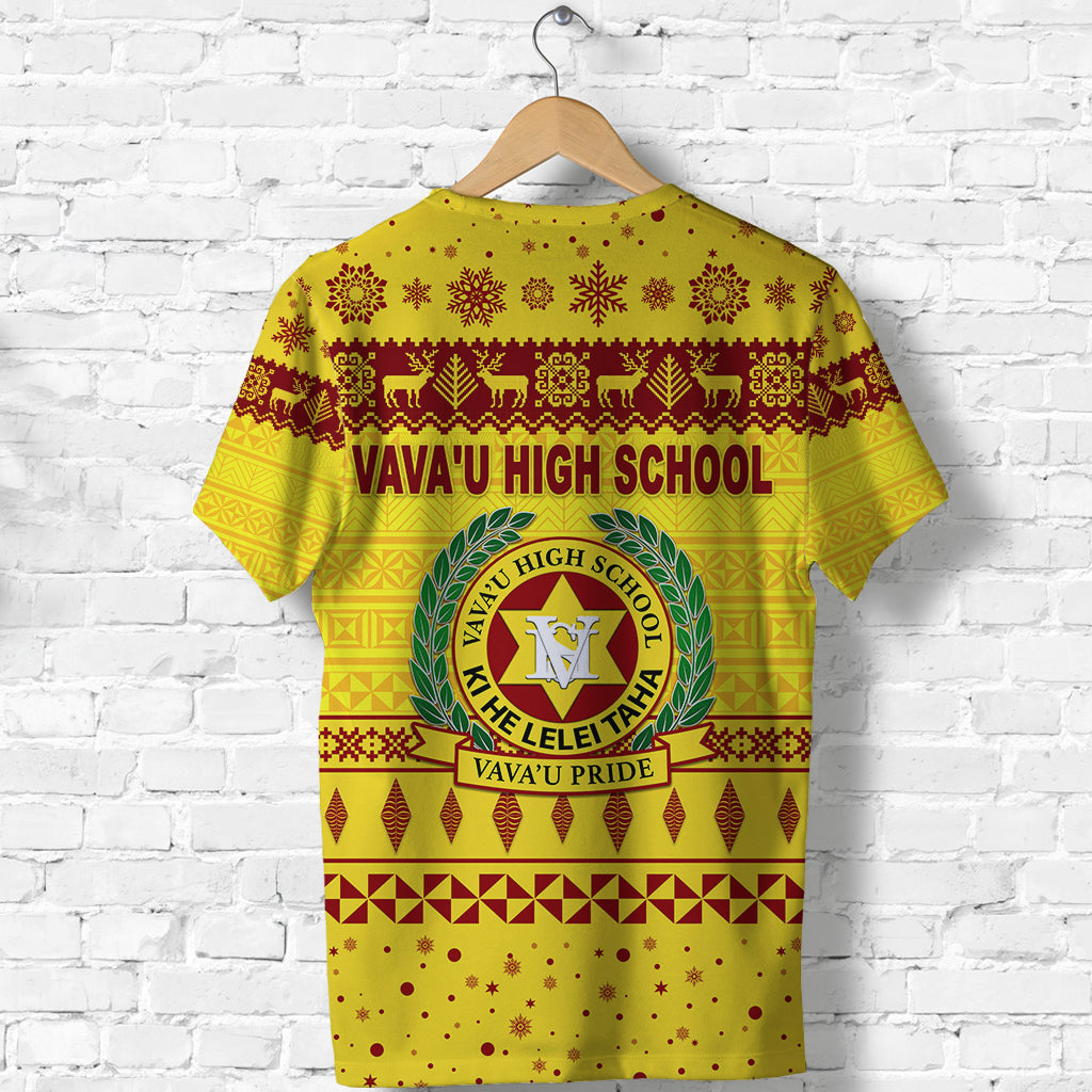 Vavau High School Christmas T Shirt Simple Style Gold LT8 - Polynesian Pride