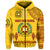 Custom Tonga Vavau High School Zip Hoodie Simple Style Yellow, Custom Text and Number LT8 - Polynesian Pride