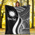 Nauru Custom Personalised Premium Blanket - White Polynesian Tentacle Tribal Pattern - Polynesian Pride