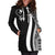 Yap Women's Hoodie Dress - White Polynesian Tentacle Tribal Pattern - Polynesian Pride