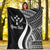 Kosrae Custom Personalised Premium Blanket - White Polynesian Tentacle Tribal Pattern - Polynesian Pride