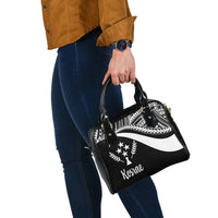 Kosrae Shoulder Handbag - White Polynesian Tentacle Tribal Pattern - Polynesian Pride