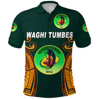 Custom Papua New Guinea Waghi Tumbes Polo Shirt Rugby Green, Custom Text and Number LT8 - Polynesian Pride