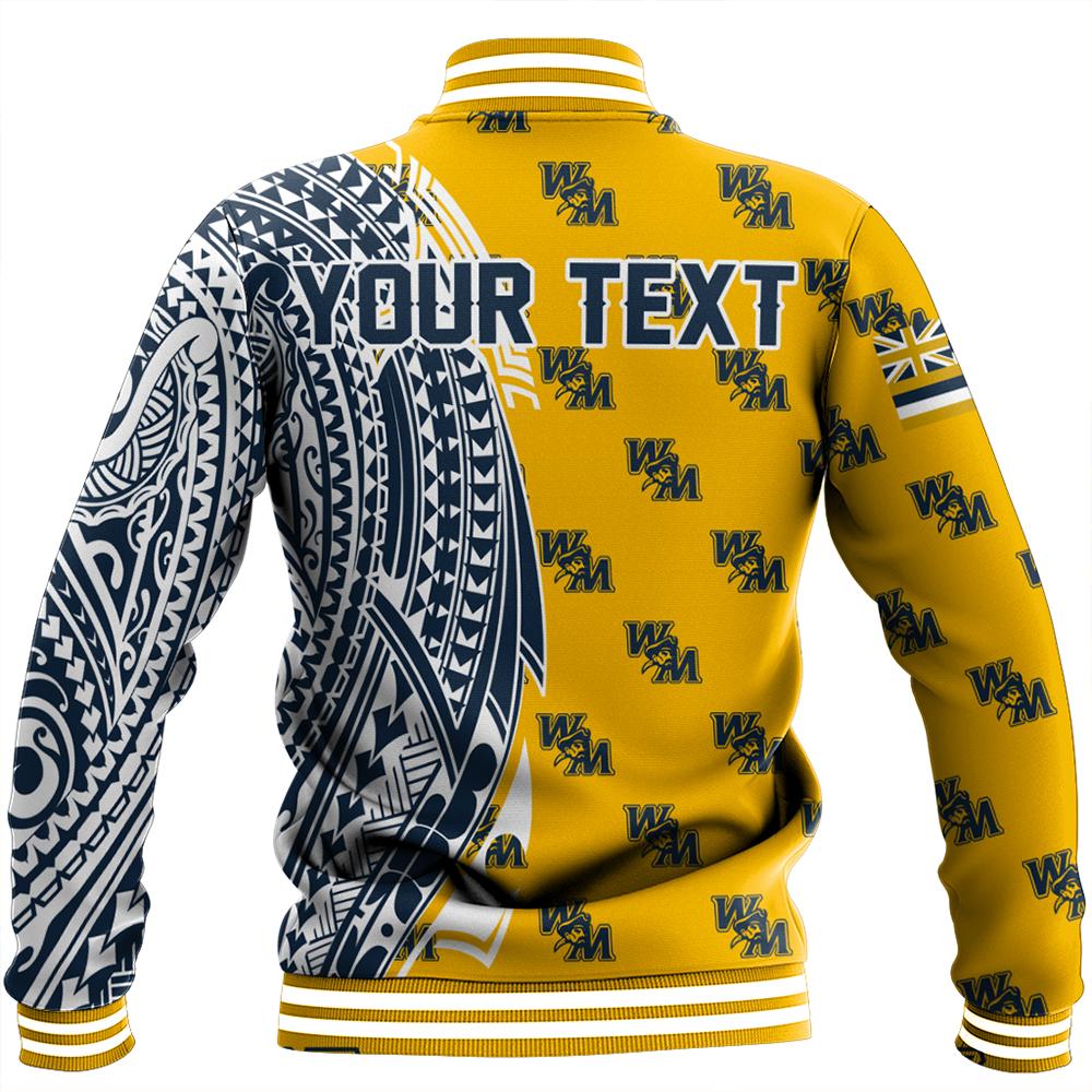 (Personalized) Hawaii Baseball Jacket - Waipahu High Tribal Kakau Baseball Jacket - AH - Polynesian Pride