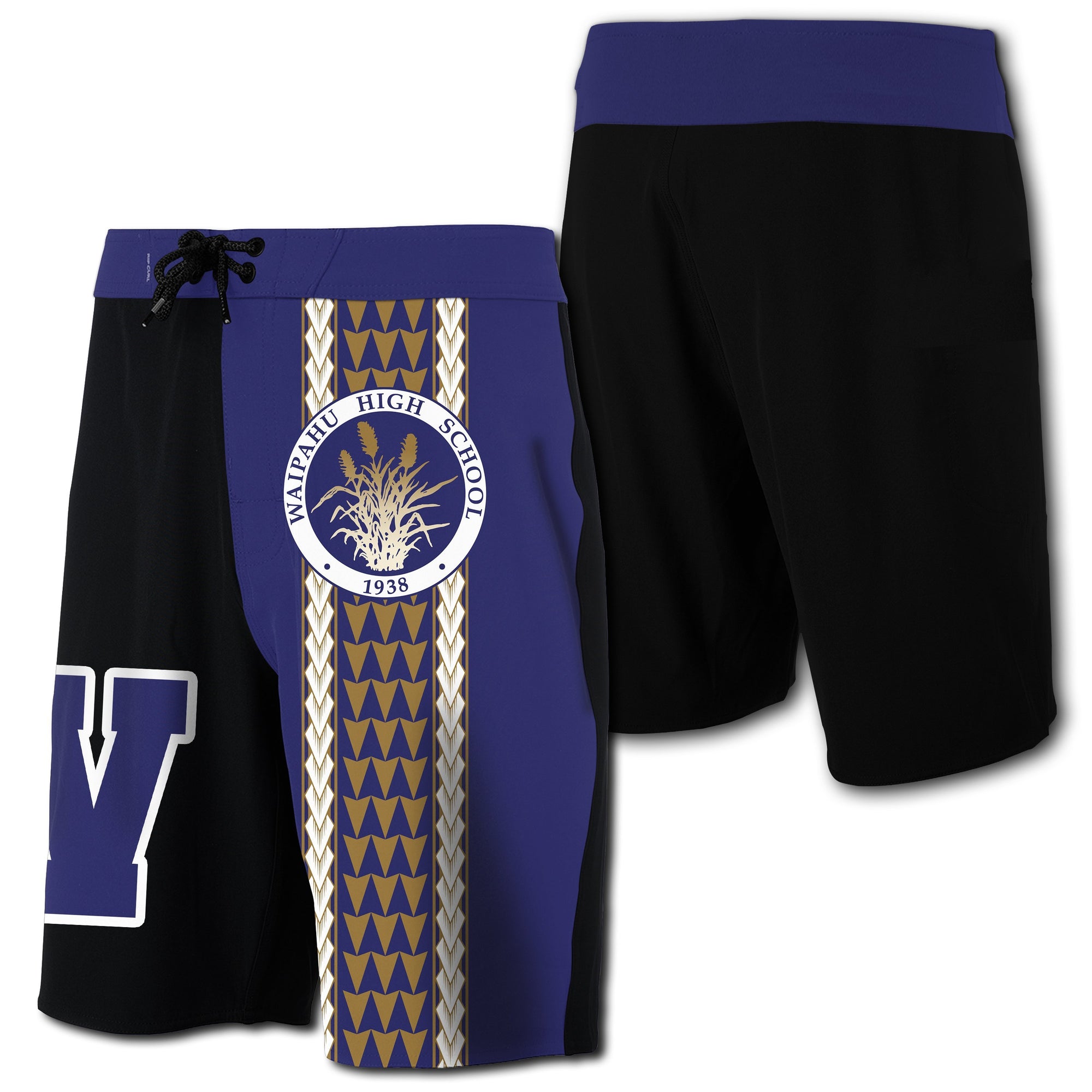 Hawaii - Waipahu High Board Short - AH Men Blue - Polynesian Pride