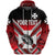 Custom Wallis and Futuna Rugby Zip Hoodie Creative Style Unisex Red - Polynesian Pride