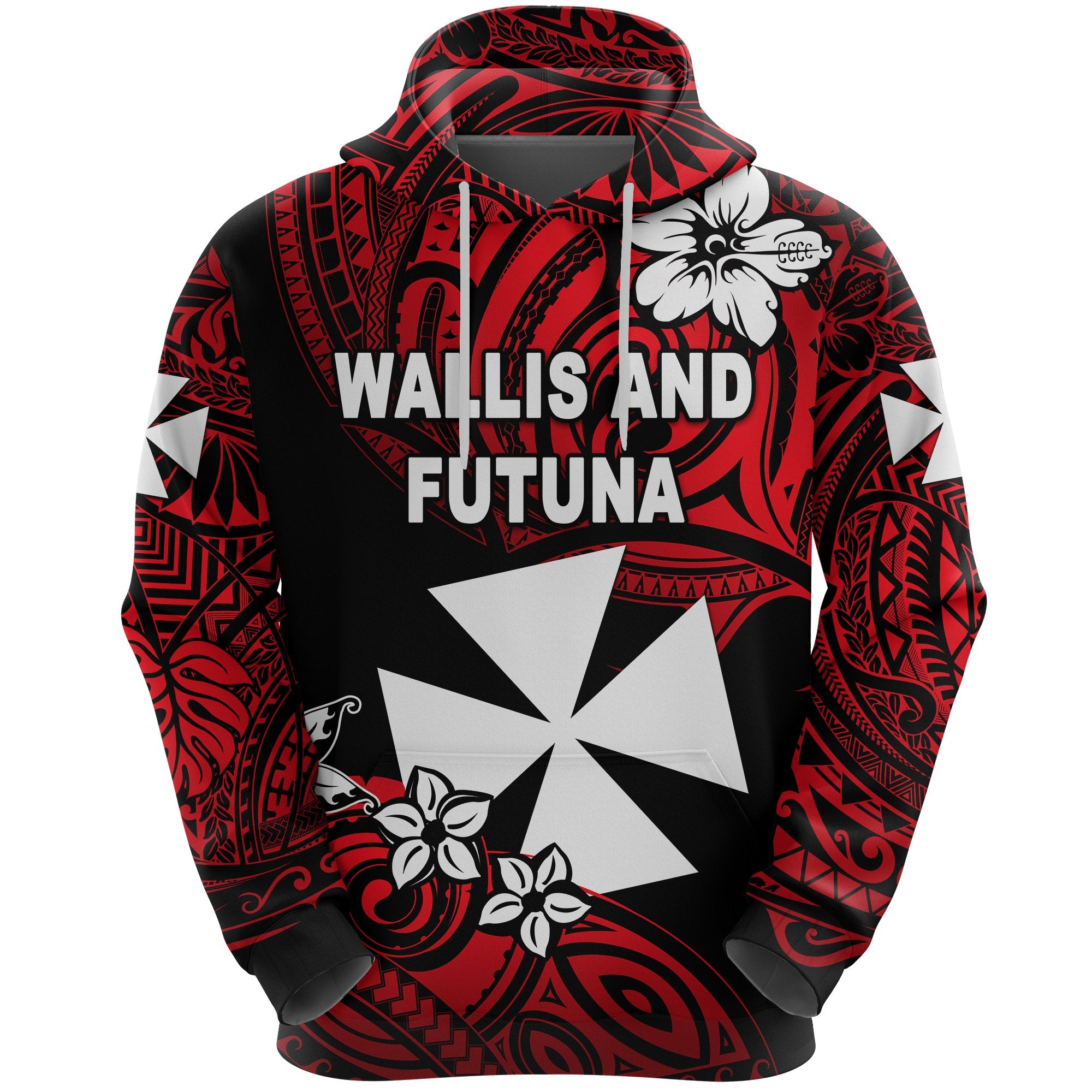 Wallis and Futuna Rugby Hoodie Unique Vibes Unisex Red - Polynesian Pride