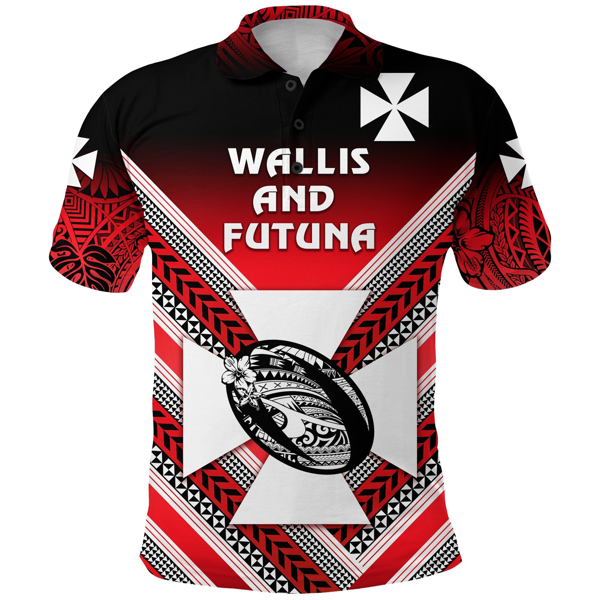 Wallis and Futuna Rugby Polo Shirt Creative Style Unisex Red - Polynesian Pride