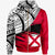 Wallis & Futuna Custom Zip Hoodie Wallis & Futuna Flag Style With Claw Pattern Unisex Red - Polynesian Pride