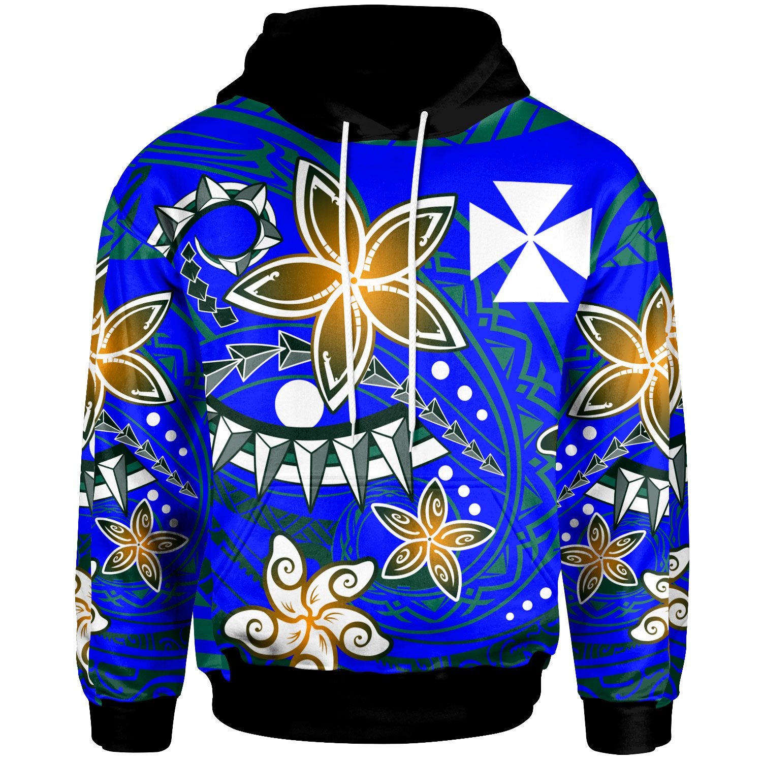 Wallis & Futuna Hoodie Spring Style Unisex Blue - Polynesian Pride