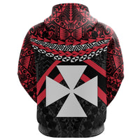 Wallis and Futuna Polynesian Zip Hoodie Vibes Version - Polynesian Pride