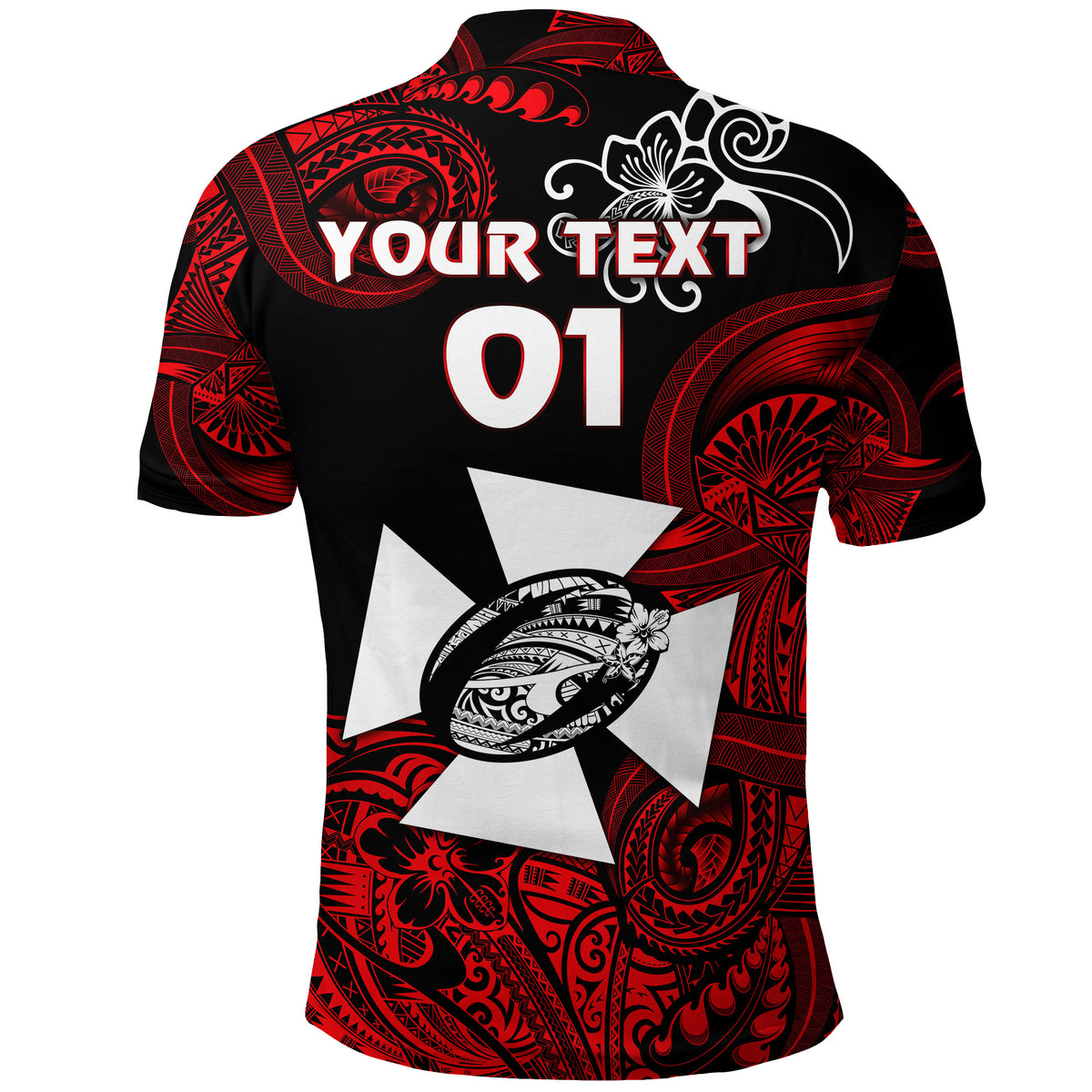 Custom Wallis and Futuna Polynesian Polo Shirt Unique Style Red LT8 - Polynesian Pride