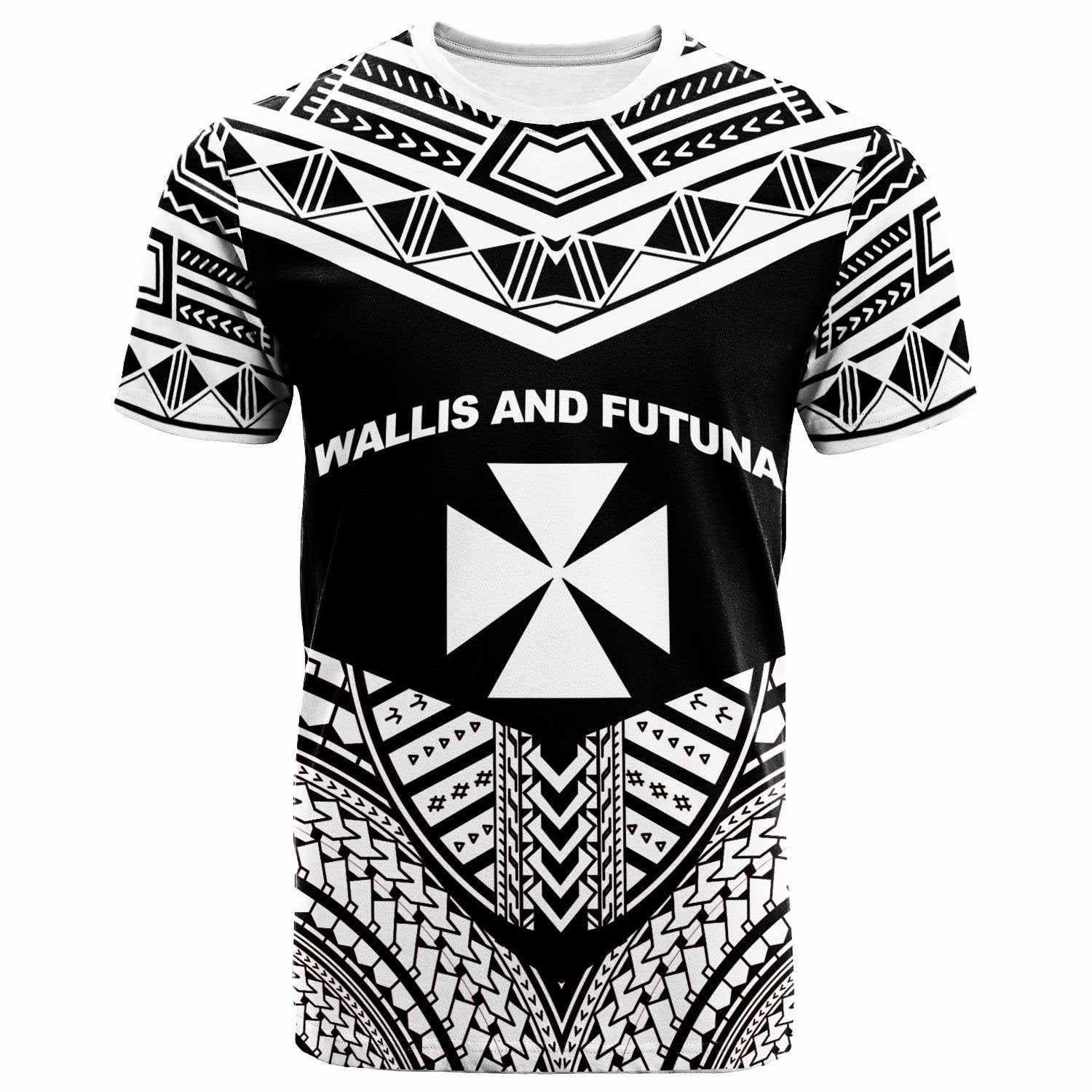 Wallis and FutunaT Shirt Tribal Pattern Cool Style White Color Unisex White - Polynesian Pride