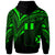 Wallis and Futuna Zip Hoodie Green Color Cross Style - Polynesian Pride