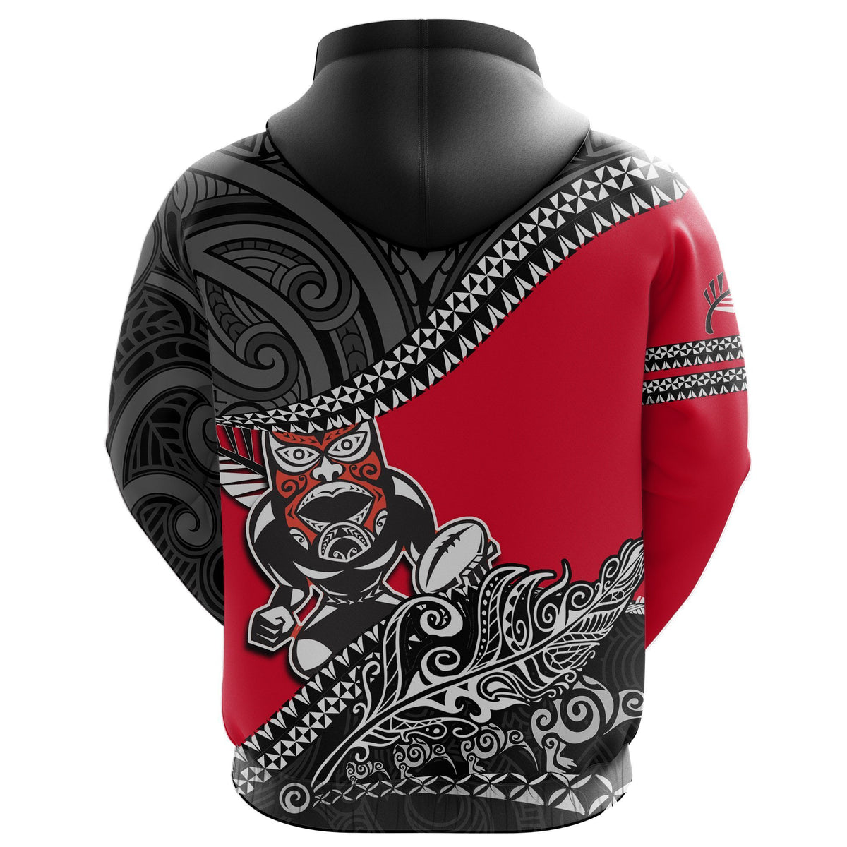 Maori Hoodie Fall In Rugby - Polynesian Pride