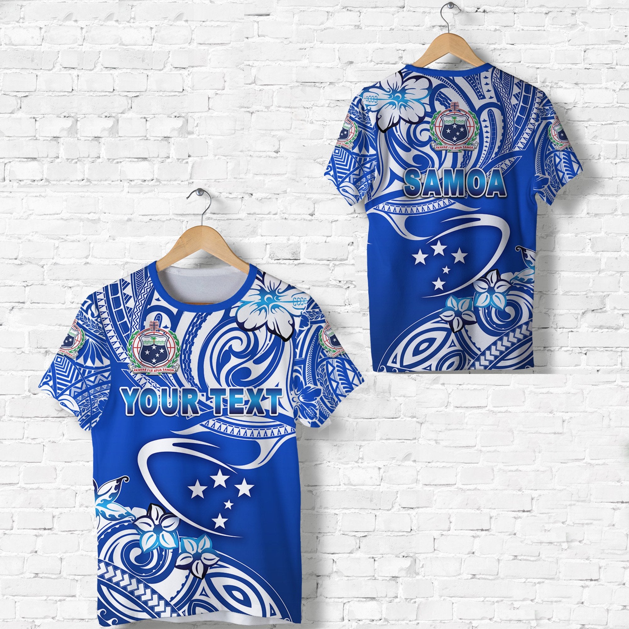 Custom Manu Samoa Rugby T Shirt Unique Vibes White Unisex Blue - Polynesian Pride