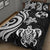 Tonga Quilt Bed Set - White Tentacle Turtle - Polynesian Pride