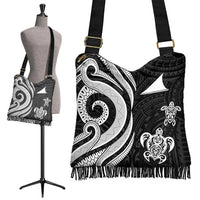 Tokelau Boho Handbag - White Tentacle Turtle - Polynesian Pride