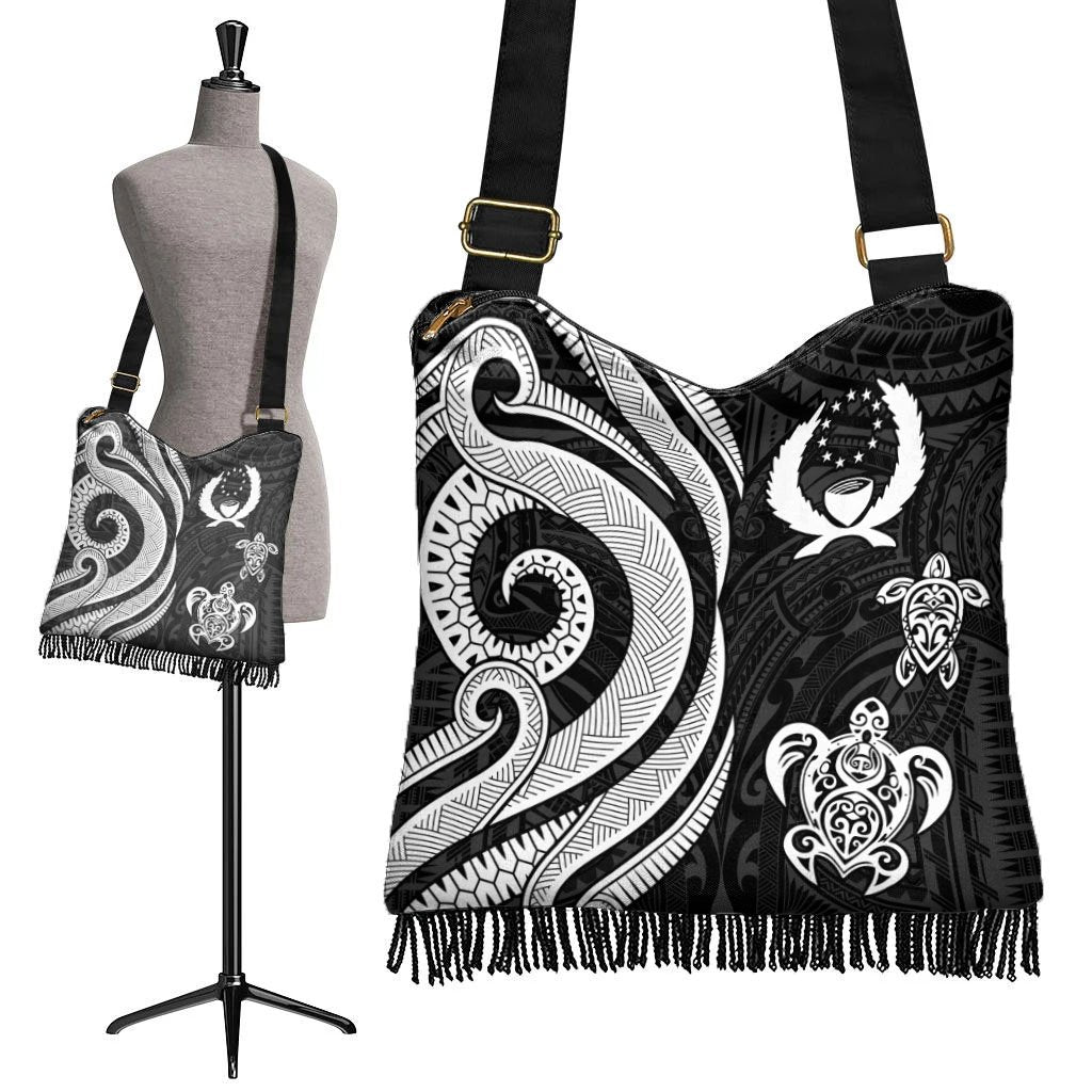 Pohnpei Boho Handbag - White Tentacle Turtle - Polynesian Pride