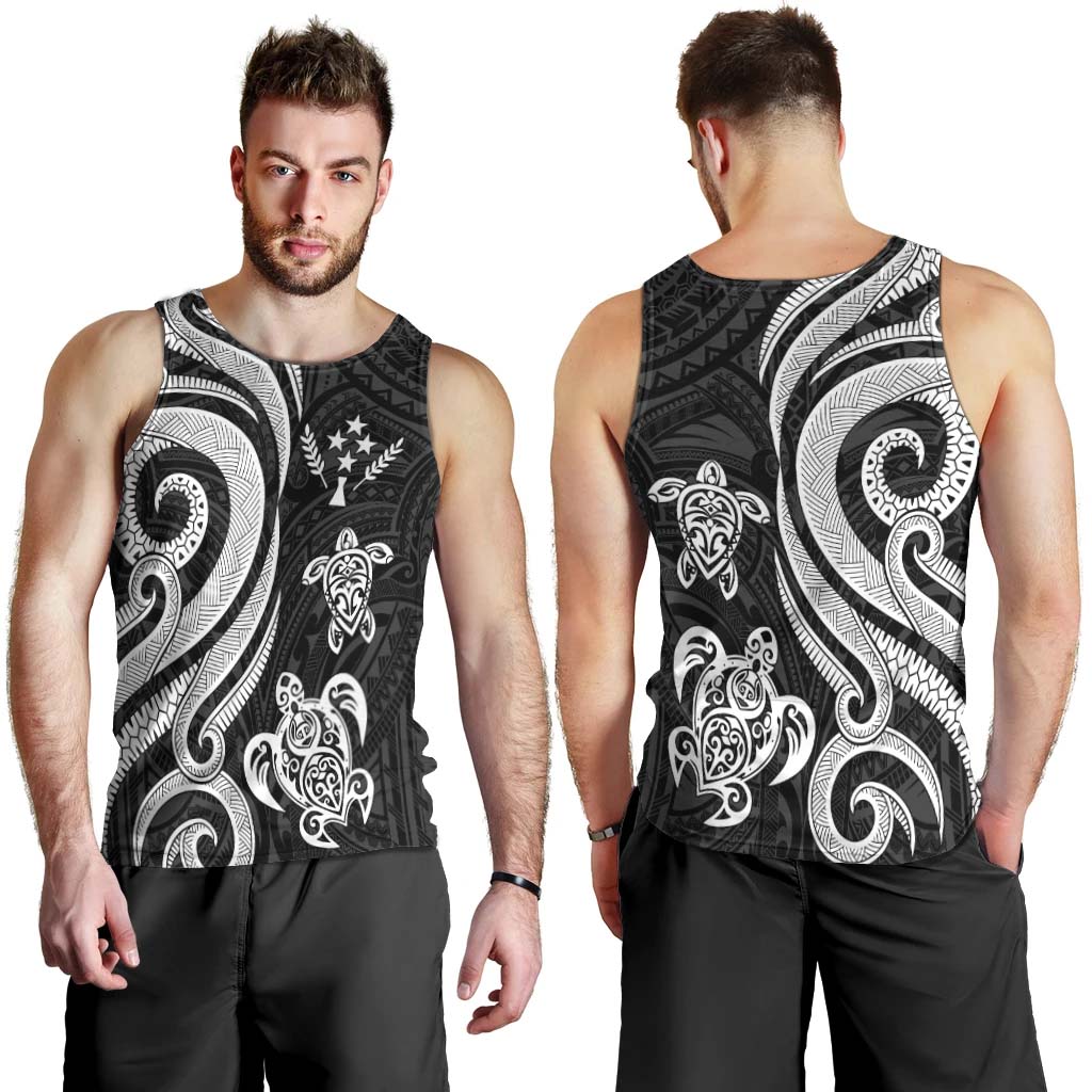 Kosrae Men's Tank Top - White Tentacle Turtle - Polynesian Pride