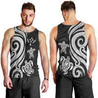 Kosrae Men's Tank Top - White Tentacle Turtle - Polynesian Pride