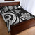 Tokelau Quilt Bed Set - White Tentacle Turtle - Polynesian Pride