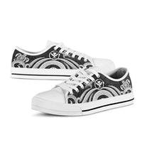 Hawaii Low Top Canvas Shoes - White Tentacle Turtle - Polynesian Pride