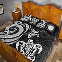 Northern Mariana Islands Quilt Bed Set - White Tentacle Turtle - Polynesian Pride