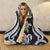 Samoa Hooded Blanket - White Tentacle Turtle - Polynesian Pride