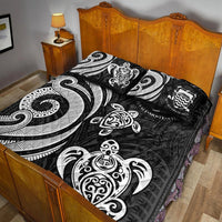 Tuvalu Quilt Bed Set - White Tentacle Turtle - Polynesian Pride