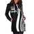 Vanuatu Women's Hoodie Dress - White Polynesian Tentacle Tribal Pattern - Polynesian Pride