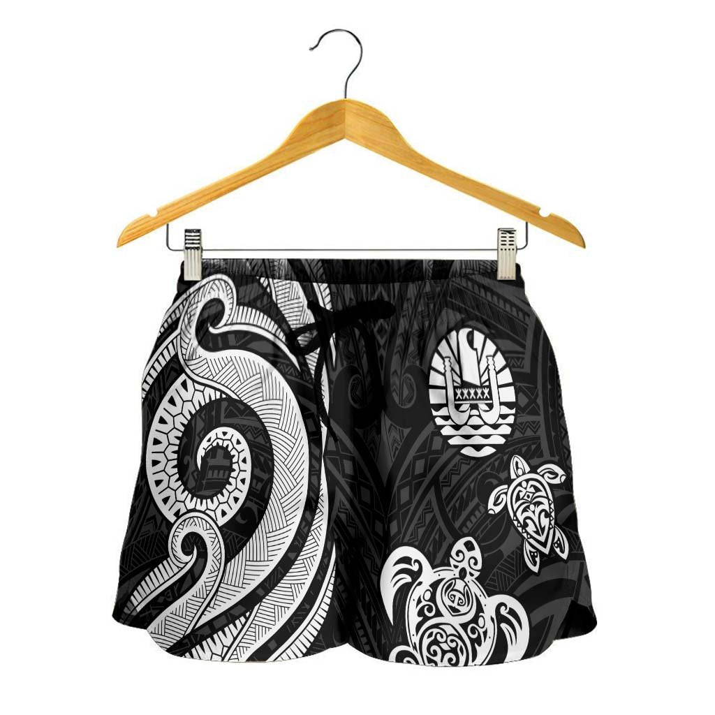 Tahiti Women's Short - White Tentacle Turtle - Polynesian Pride