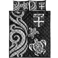 Fiji Quilt Bed Set - White Tentacle Turtle - Polynesian Pride