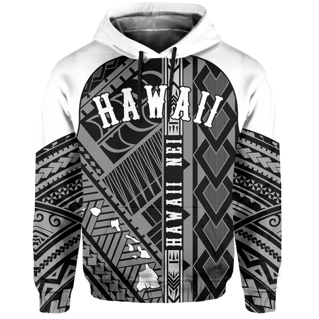 Hawaii Nei Hoodie Polynesian White - Polynesian Pride
