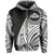 Hawaii Mauna Kea Polynesian Zip up Hoodie Tatoo Style White - Polynesian Pride