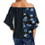 Hawaii Hibiscus Flower Polynesian Women's Off Shoulder Wrap Waist Top - Curtis Style - AH - Polynesian Pride