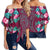 Hawaii Hibiscus Tropical Polynesian Women's Off Shoulder Wrap Waist Top - Melio Style - AH - Polynesian Pride