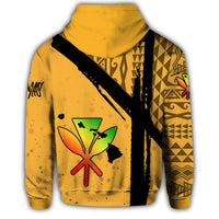 Hawaiian Map Kanaka Kakau Christmas Hoodie Zip X Style - Polynesian Pride